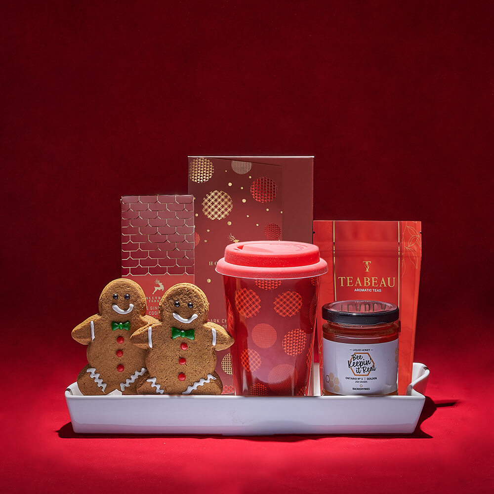 Gingerbread Man & Tea Gift – how the gift is presented