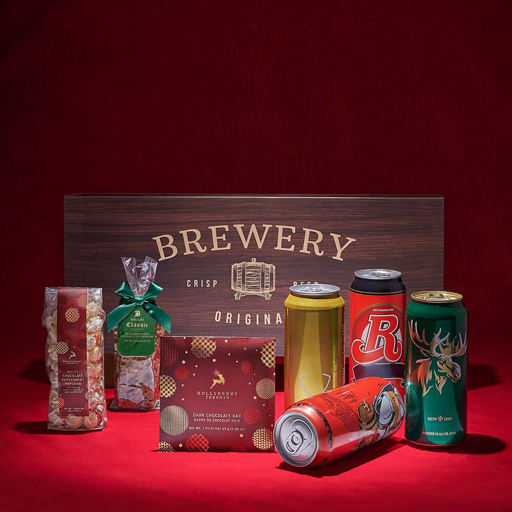 Craft Beer and Peppermint Popcorn Box – how the gift is presented
