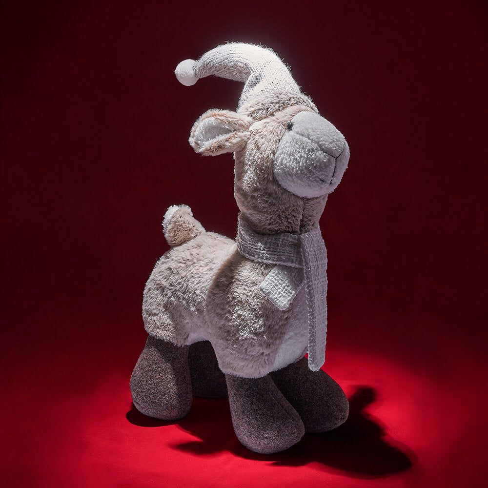 Plush Holiday Llama – how the gift is presented