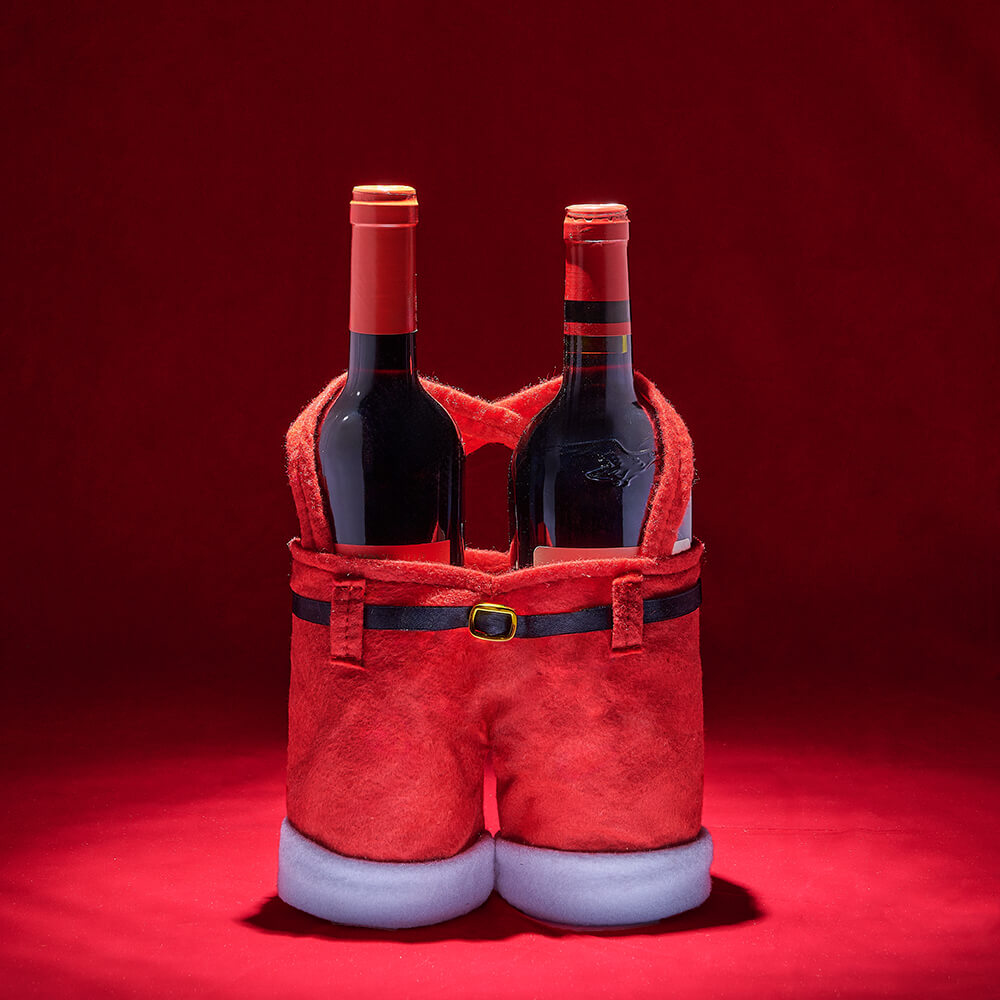 Santa’s Pants Wine Gift Bag, wine gift, wine, christmas gift, christmas, holiday gift, holiday