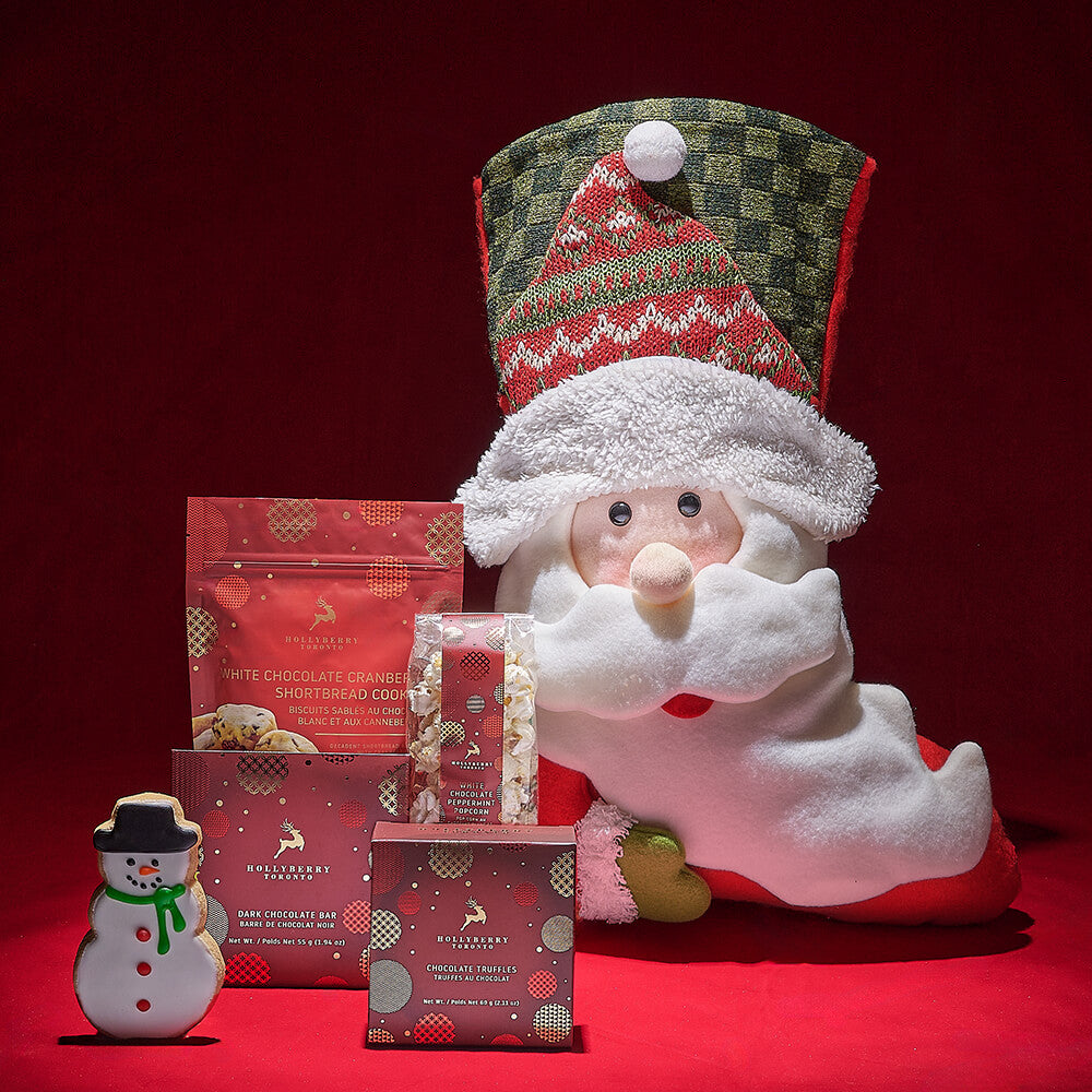Santa Stocking with White Chocolate – how the gift is presented