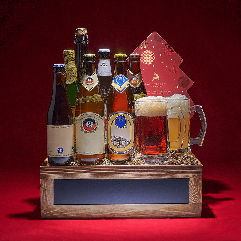 Beer Gift Box with Holiday Truffles – how the gift is presented