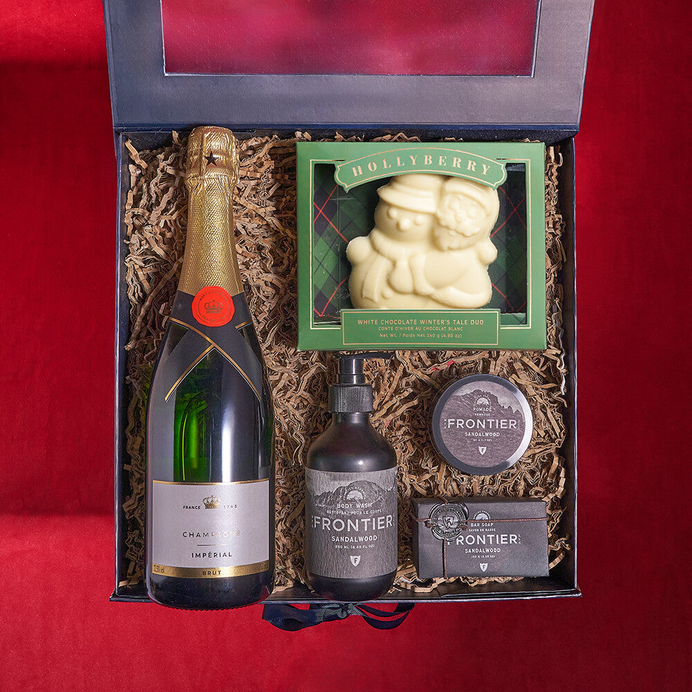 Toast to Relaxation Gift, sparkling wine gift, sparkling wine, champagne gift, champagne, spa gift, spa, bath gift, bath, christmas gift, christmas