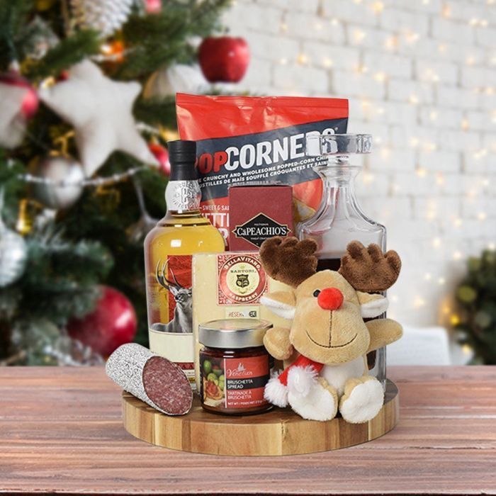 Rudolph’s Liquor & Snacking Gift Basket
