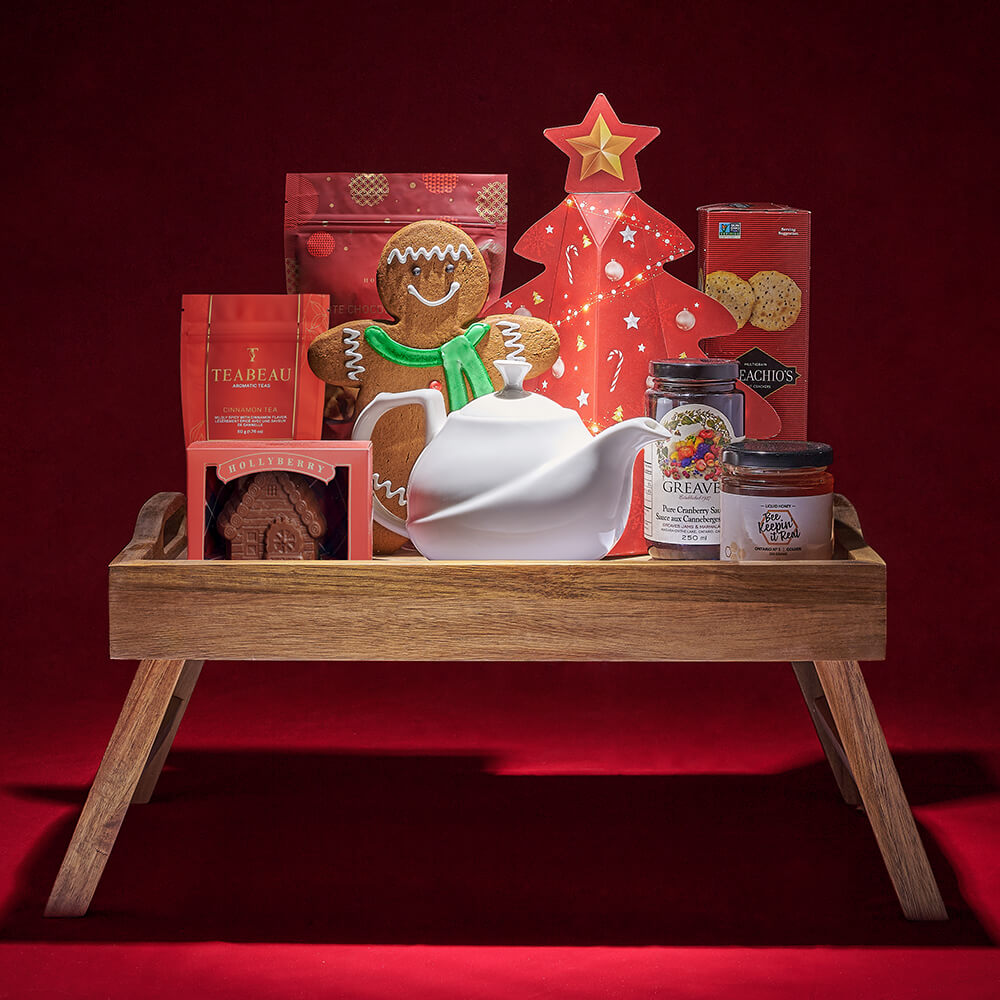 Christmas Morning Bed Tray Set – how the gift is presented
