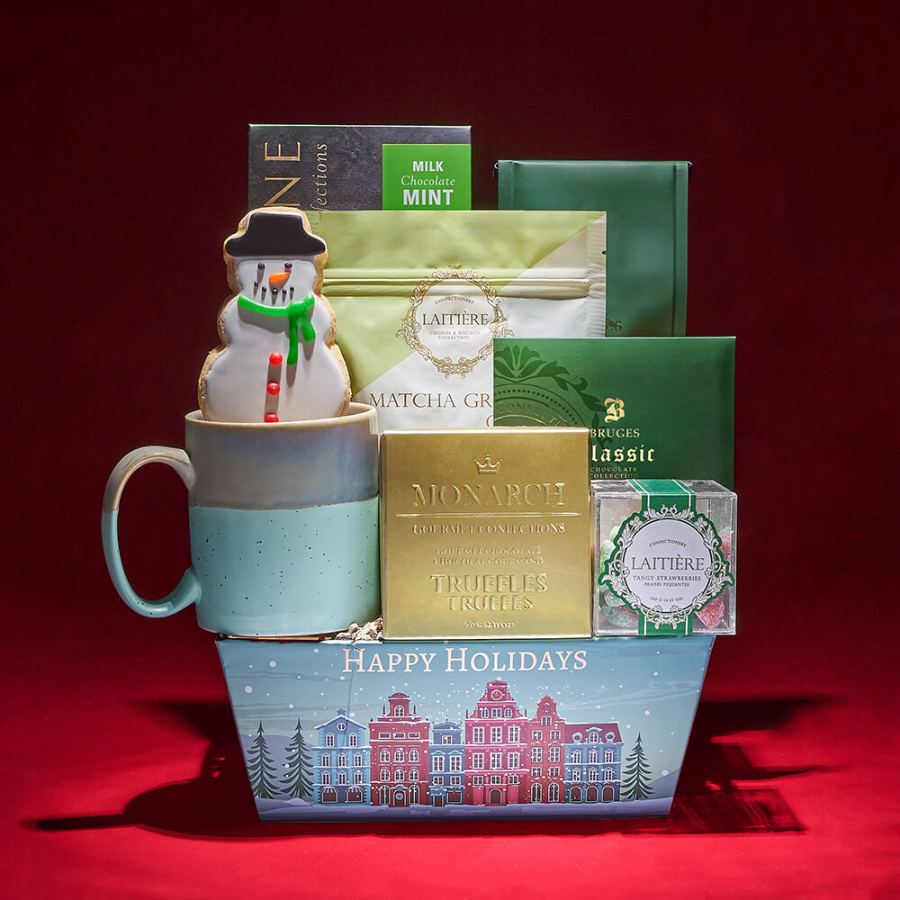 Holiday Season Mint and Coffee Chocolate Gift Box – how the gift is presented