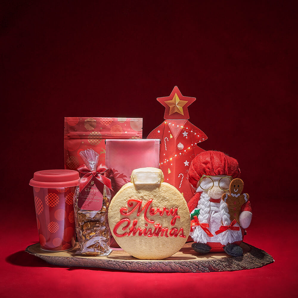Christmas Coffee and Truffles Box – how the gift is presented