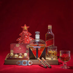 Custom Christmas Liquor Gift Basket