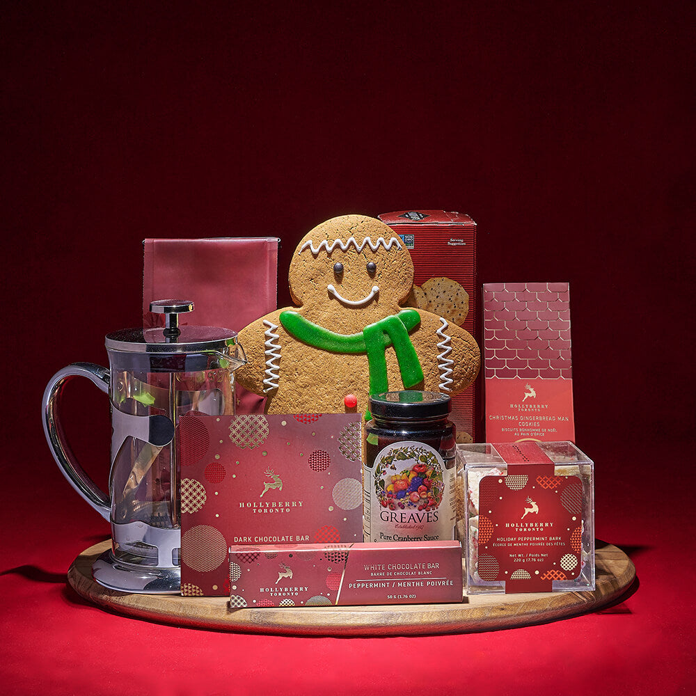 Gingerbread Man Holiday Basket – how the gift is presented