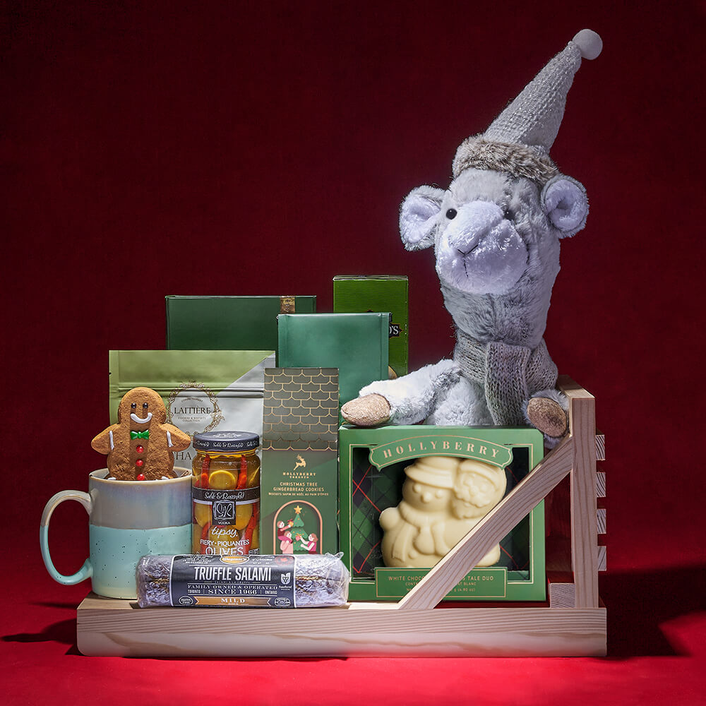 Premium Gourmet Holiday Sleigh Gift Set – how the gift is presented
