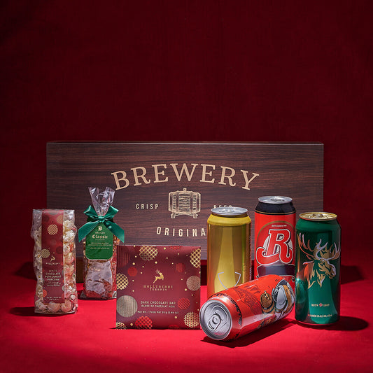Holiday Hops Beer and Treats Crate, beer gift, beer, craft beer gift, craft beer, chocolate gift, chocolate, christmas gift, christmas, holiday gift, holiday
