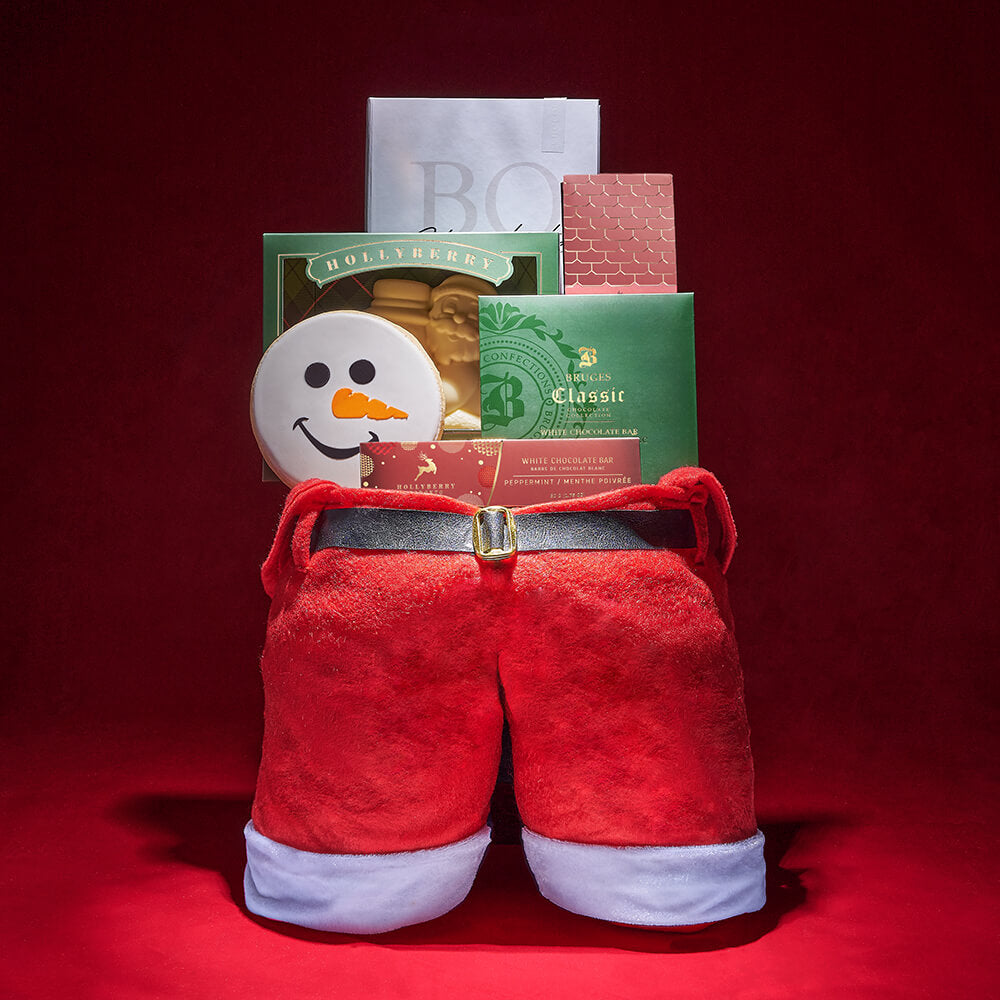 Holly Jolly Santa Gift Bag, christmas gift, christmas, chocolate gift, chocolate, cookie gift, cookie