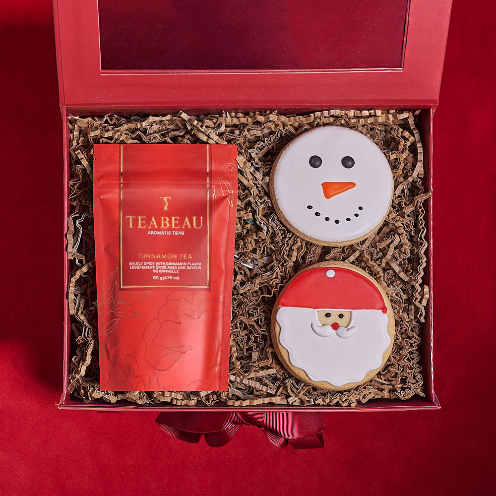Festive Cinnamon Tea Gift Box – how the gift is presented