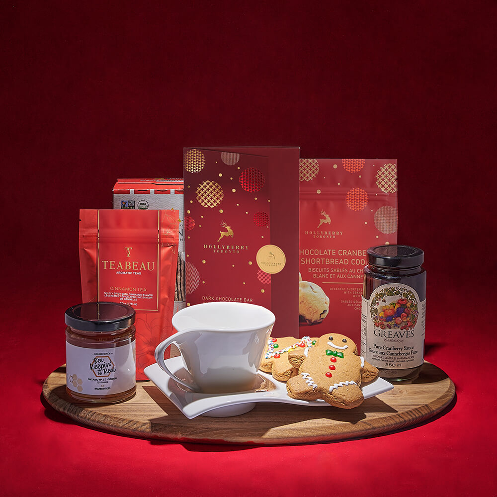 Holiday White Chocolate Cranberry Gift – how the gift is presented