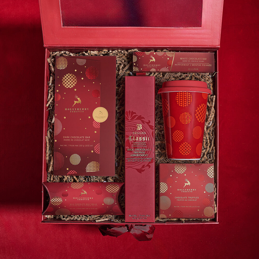 Holiday Dark and Mint Chocolate Box – how the gift is presented