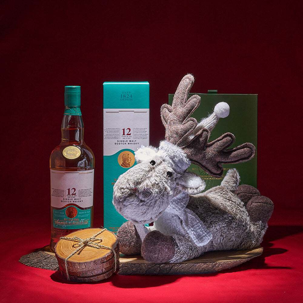 Christmas Whiskey and Truffle Set – how the gift is presented