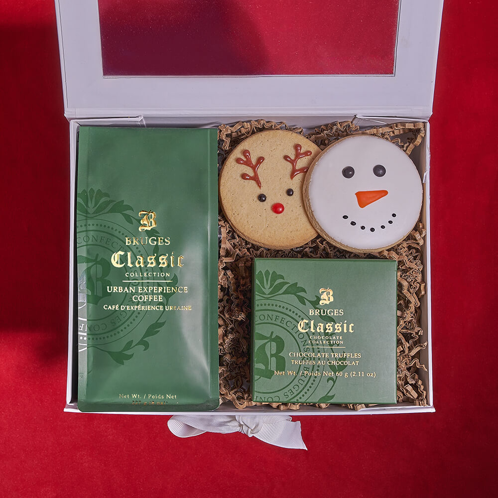 Holiday Truffles and Cookies Gift Box – how the gift is presented