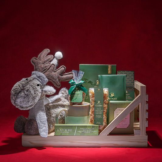 Snowball Fight Gift Sled, coffee gift, coffee, tea gift, tea, cookie gift, cookie, chocolate gift, chocolate, christmas gift, christmas