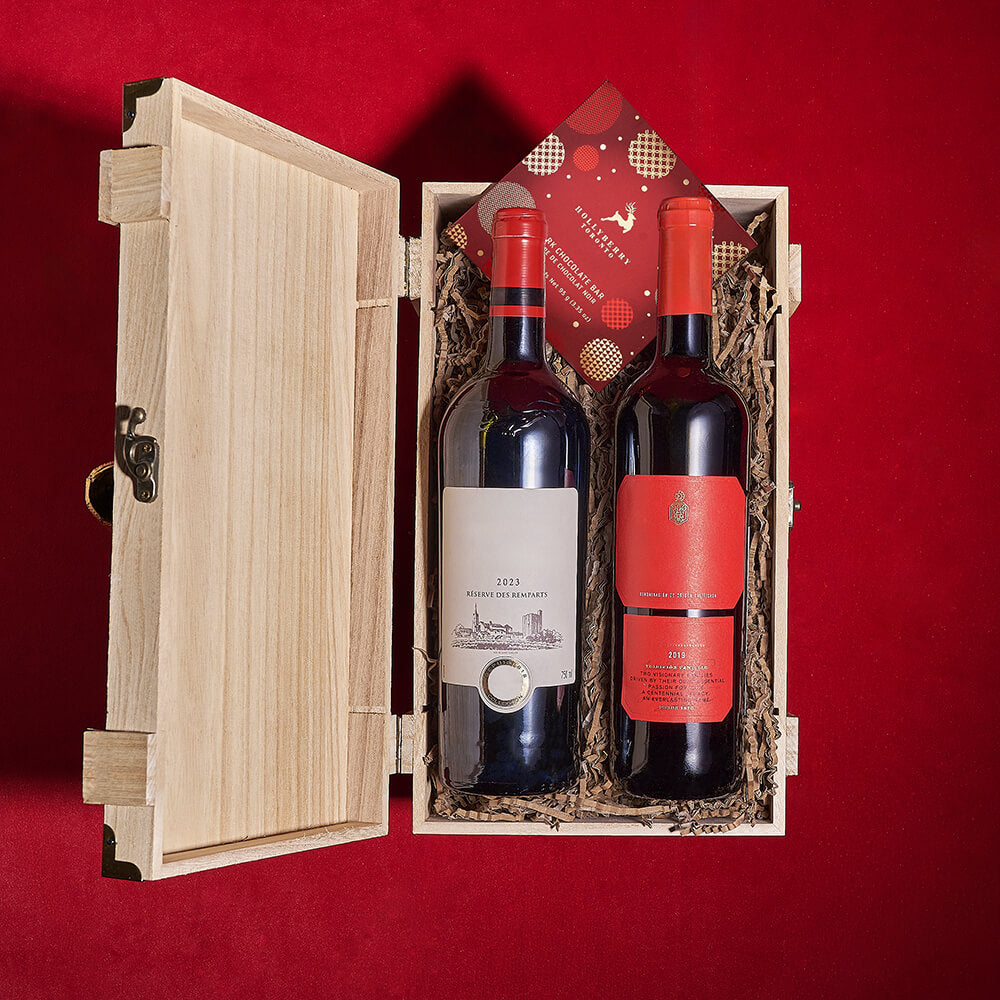 Wine Duo Box Holiday Gift – how the gift is presented