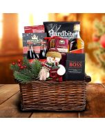 Snowman Delights Liquor Gift Basket