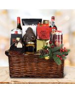Wine & Holiday Treats Gift Basket