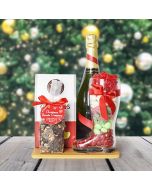 Santa’s Sweet Champagne Celebration, champagne gift baskets, Christmas gift baskets