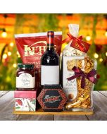 Wine & Cheese Snacking Basket, wine gift baskets, Christmas gift baskets
