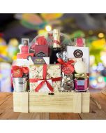 Christmas Snacking Gift Basket, champagne gift baskets, Christmas gift baskets
