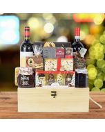 Vintage Wine Gift Crate, wine gift baskets, Christmas gift baskets
