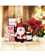 Santa’s Champagne Celebration Basket, champagne gift baskets, Christmas gift baskets
