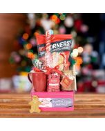 Cozy Holiday Sweets Basket, Christmas gift baskets, gourmet gift baskets