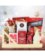 Rudolph’s Snacking Sleigh, gourmet gift baskets, Christmas gift baskets
