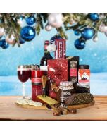 Yuletide Wine & Cheese Basket, Christmas gift baskets, wine gift baskets, gourmet gift baskets
