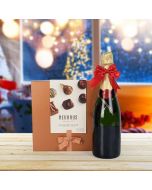 Christmas Champagne & Chocolate Gift Basket, champagne gift baskets, Christmas gift baskets
