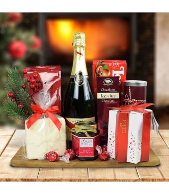 Champagne & Christmas Delights Gift Basket