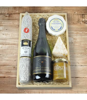 The Christmas Charcuterie and Champagne Gift Basket