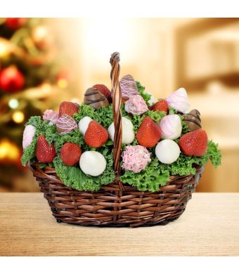 The Blooming Chocolate Dipped Strawberry Gift Basket