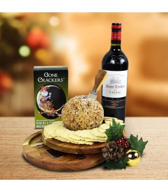 The Holiday Cheeseball Platter With Wine