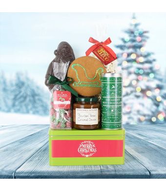 Wonderful Christmastime Treats Basket, gourmet gift baskets, Christmas gift baskets