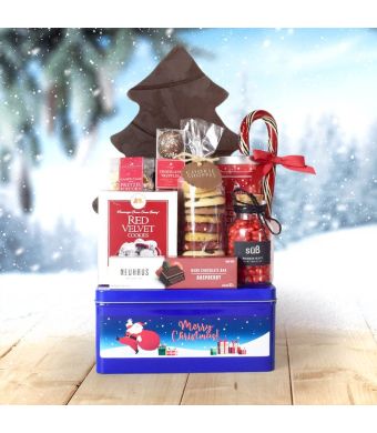 Holly Jolly Christmas Sweets Basket, gourmet gift baskets, Christmas gift baskets