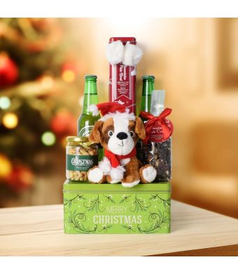 Merry Christmas Beer & Treats Basket, beer gift baskets, Christmas gift baskets
