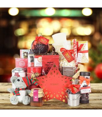 Christmas Sled Gift Basket, gourmet gift baskets, Christmas gift baskets
