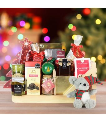 Christmas Sleigh Gift Basket, gourmet gift baskets, Christmas gift baskets
