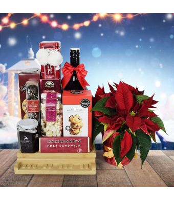 Yuletide Liquor & Snacking Gift Basket, liquor gift baskets, Christmas gift baskets
