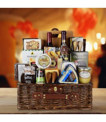 Fifth Avenue Wine & Cheese Gift Basket, Christmas gift baskets, wine gift baskets
