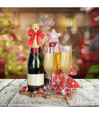 Christmas Champagne & Chocolate Basket