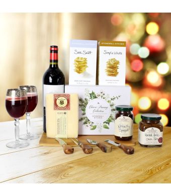 Christmas Wine & Cheese Pairing Basket