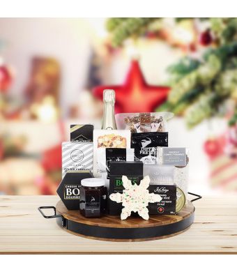 Winter Wonderland Gift Board with Champagne
