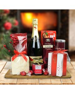 Champagne & Christmas Delights Gift Basket