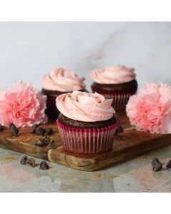 Chocolate & Strawberry Buttercream Cupcakes